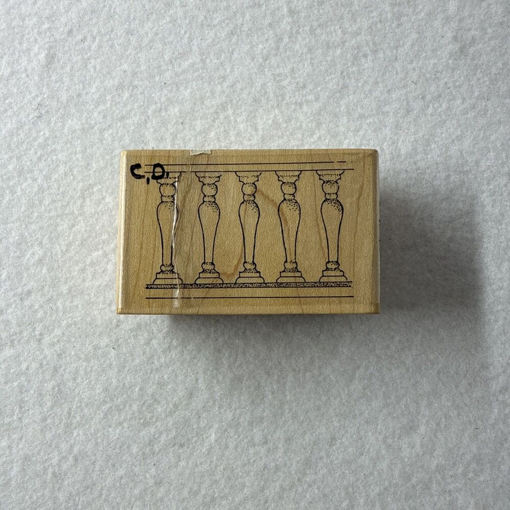 Stampington & Company P2013 MD Balcony Rubber Stamp Vintage 1994 Architecture